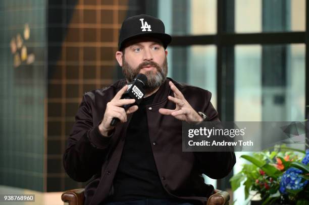 Tom Segura visits Build to discuss his Netflix comedy special 'Tom Segura: Disgraceful' at Build Studio on March 27, 2018 in New York City.