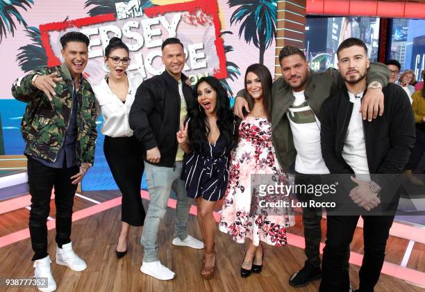 The cast of "Jersey Shore" are guests on "Good Morning America," Tuesday, March 27 airing on the Walt Disney Television via Getty Images Television...