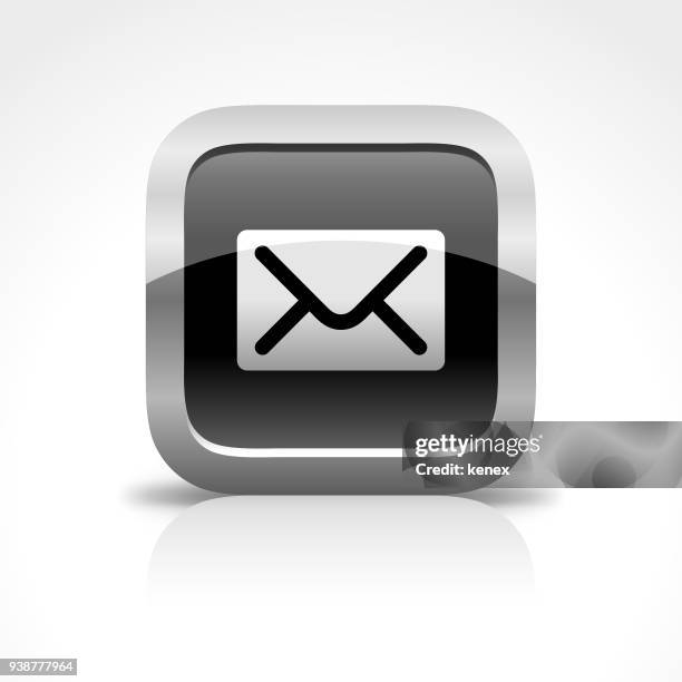 mail and envelope glossy button icon - send button stock illustrations