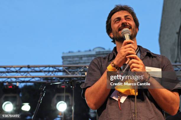 Roberto Fico, one of the leaders of the italian political Movement 5 Stars, during a meeting in Naples.