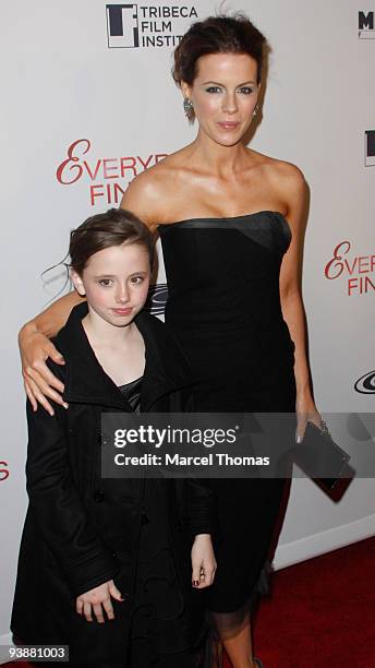 Actress Kate Beckinsale and daughter Lily Mo Sheen attend the Tribeca Institute Benefit Screening of the movie "Everybody's Fine" at Loews Lincoln...