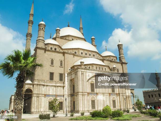 the great mosque of muhammad ali pasha in cairo, egypt - cidadela do cairo imagens e fotografias de stock
