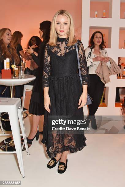 Emily Berrington attends the launch of Dr Murad's Brightest Innovation at Icetank on March 27, 2018 in London, England.