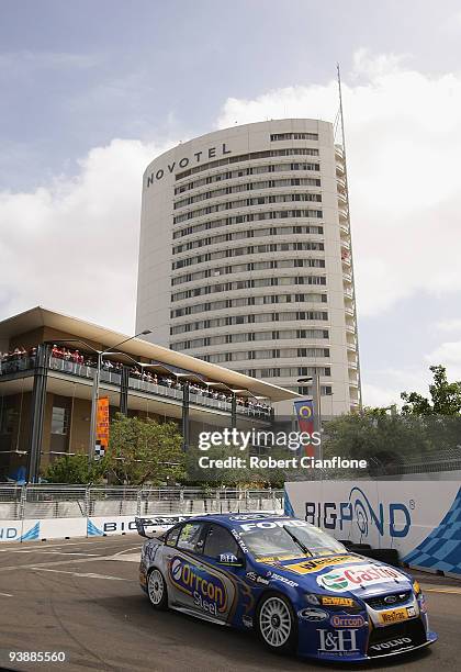 Mark Winterbottom drives the Ford Performance Racing Ford during practice for the Sydney 500 Grand Finale, which is round 14 of the V8 Supercar...