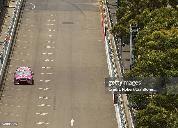 Jamie Whincup drives the Team Vodafone Ford during practice for the Sydney 500 Grand Finale, which is round 14 of the V8 Supercar Championship...