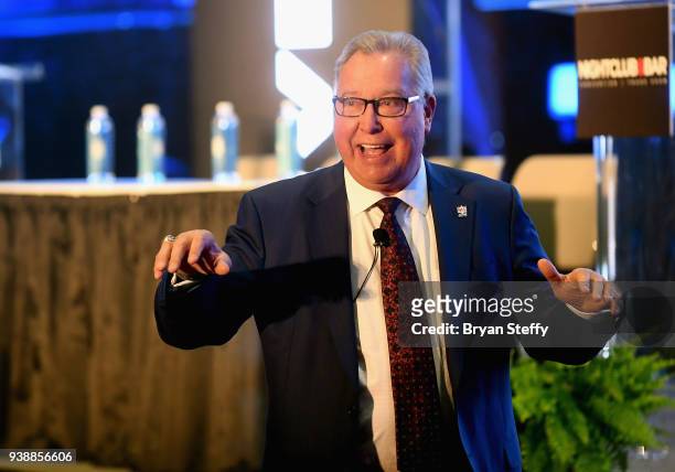 Ron Jaworski speaks duirng day two of the 33rd annual Nightclub & Bar Convention and Trade Show on March 27, 2018 in Las Vegas, Nevada.