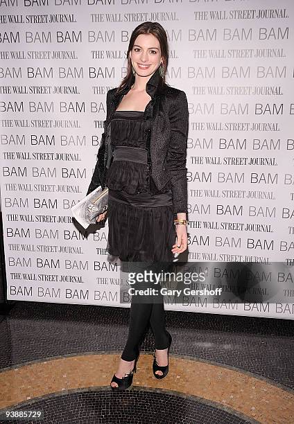 Actress Anne Hathaway attends the BAM Belle Reve Gala at the Brooklyn Academy of Music on December 3, 2009 in New York City.