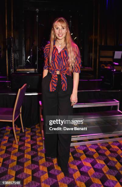 Celinde Schoenmaker attends the launch of Carrie Hope Fletcher's debut album "When The Curtain Falls" at The Hippodrome Casino on March 27, 2018 in...