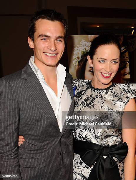 Actor Rupert Friend and actress Emily Blunt arrive at The Young Victoria Los Angeles Screening at the Pacific Theatres at The Grove on December 3,...