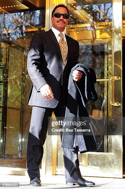 Singer Marlon Jackson enters his Midtown Manhattan hotel on December 03, 2009 in New York City.