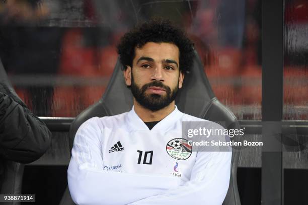 Mohamed Salah during the International friendly match between Egypt and Greece on March 27, 2018 in Zurich, Switzerland.