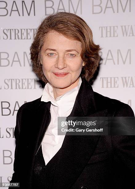 Actress Charlotte Rampling attends the BAM Belle Reve Gala at the Brooklyn Academy of Music on December 3, 2009 in New York City.