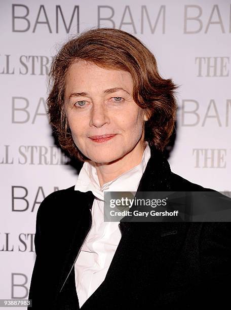 Actress Charlotte Rampling attends the BAM Belle Reve Gala at the Brooklyn Academy of Music on December 3, 2009 in New York City.
