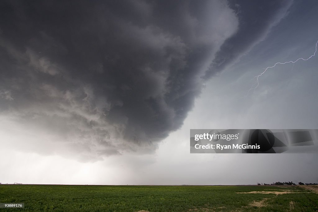 Exploding Supercell Supercell With Lightning High-Res Stock Photo - Getty Images