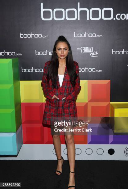 Singer Temara Melek attends the launch of the boohoo.com spring collection and the Zendaya Edit at The Highlight Room at the Dream Hollywood on March...