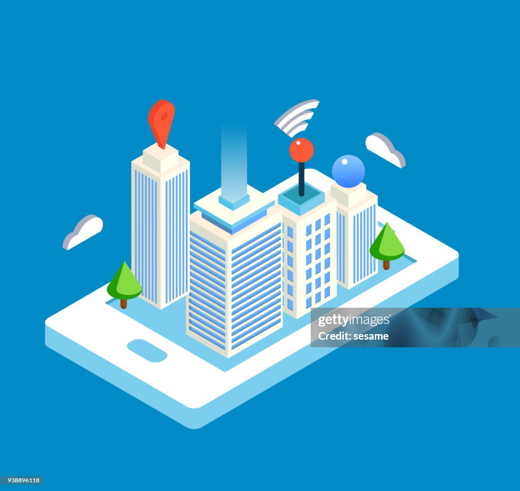 Tech Building Vector With Humans Vector Technology Building High-Res Vector Graphic - Getty Images