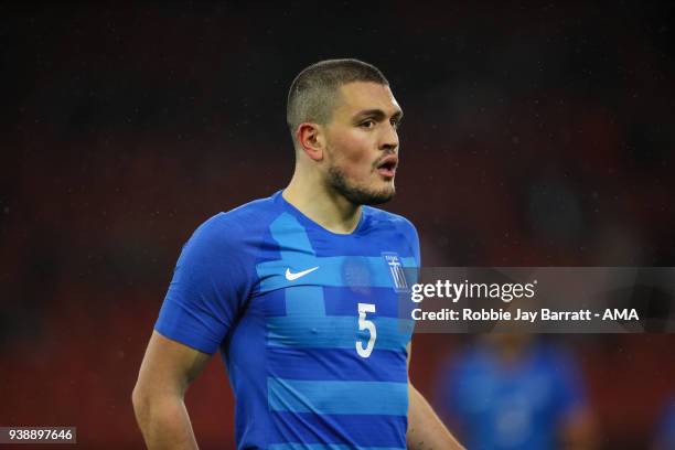 Kyriakos Papadopolous of Greece during the International Friendly match between Egypt and Greece at Stadion Letzigrund at Letzigrund on March 27,...