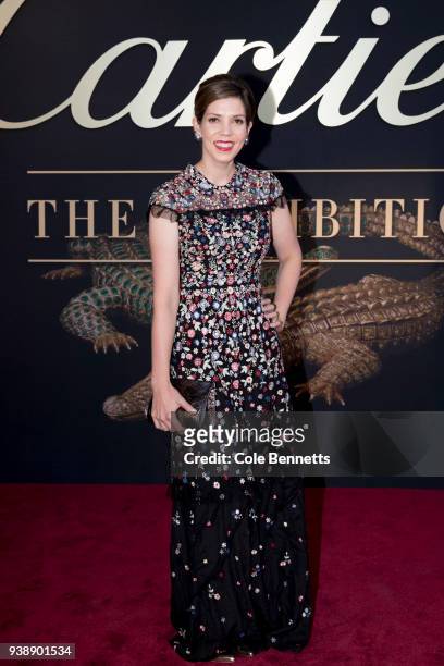 Lucy Feagins of The Design Files attends the Cartier: The Exhibition Black Tie Dinner at the National Gallery of Australia on March 27, 2018 in...