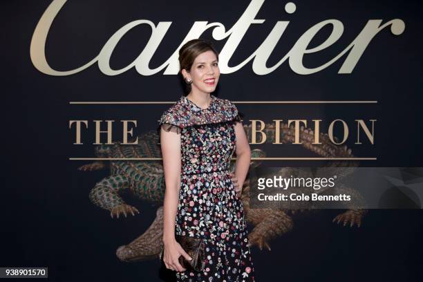 Lucy Feagins of The Design Files attends the Cartier: The Exhibition Black Tie Dinner at the National Gallery of Australia on March 27, 2018 in...
