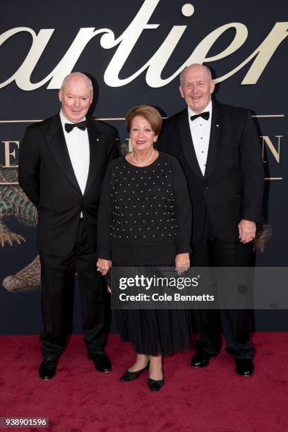 Gerard Vaughan NGA Director, Her Excellency Lady Cosgrove and His Excellency Sir Peter Cosgrove AK MC attend the Cartier: The Exhibition Black Tie...