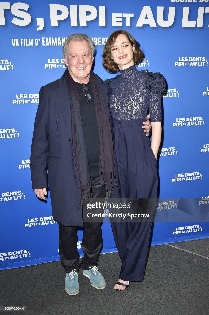 Herbert Leonard and Louise Bourgoin attend the "Les Dents, Pipi Et Au