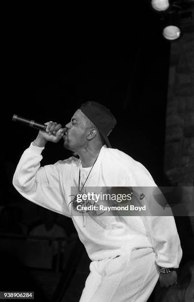 Rapper The D.O.C. Performs at the International Amphitheatre in Chicago, Illinois in October 1989.