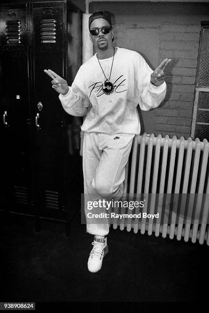 Rapper The D.O.C. Poses for photos backstage at the International Amphitheatre in Chicago, Illinois in October 1989.