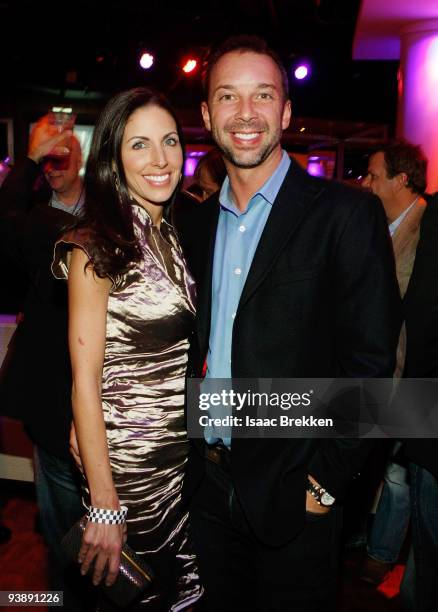 Chad Knaus and his girlfriend Lisa Rockelmann attend Sports Illustrated's Club SI NASCAR at PURE Nightclub at Caesars Palace on December 3, 2009 in...