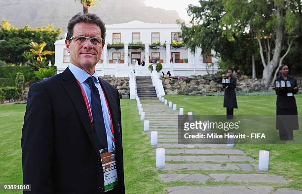 Manager Fabio Capello of England attends the FIFA 2010 World Cup banquet at the official residence of the Premier of the Western Cape in Leeuwenhof,...