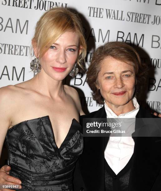 Cate Blanchett and Charlotte Rampling attend the opening night celebration for "Streetcar Named Desire" BAM Belle Reve Gala at the Brooklyn Academy...