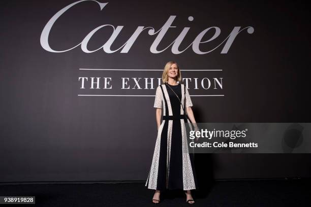 Naomi Watts poses for a photograph at the Cartier: The Exhibition Media Preview at the National Gallery of Australia on March 28, 2018 in Canberra,...