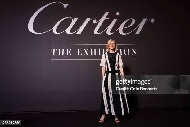 Naomi Watts poses for a photograph at the Cartier: The Exhibition Media Preview at the National Gallery of Australia on March 28, 2018 in Canberra,...