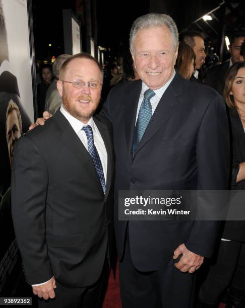 Screenwriter Anthony Peckham and producer Mace Neufeld arrive at the premiere of Warner Bros. Pictures' and Spyglass Entertainment's "Invictus" at...