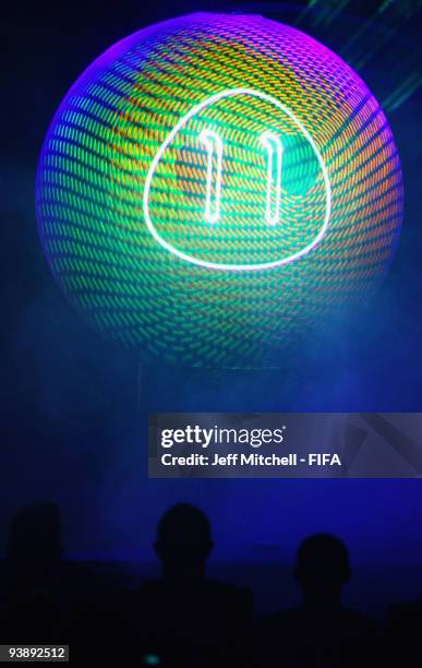 Official hand over of the 210 FIFA World Cup match ball at the Waterfront studios on December 4, 2009 in Cape Town, South Africa.