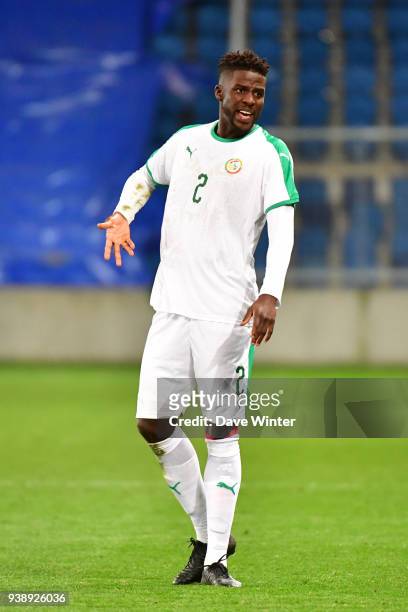 Papy Djilobodji of Senegal during the international friendly match match between Senegal and Bosnia Herzegovina on March 27, 2018 in Le Havre, France.
