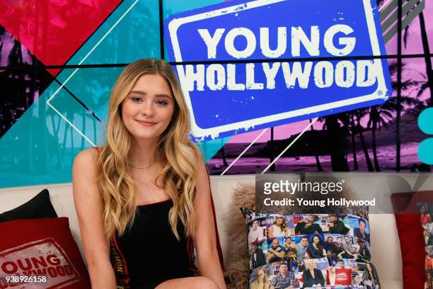 March 27: Lizzy Greene visits the Young Hollywood Studio on March 27, 2017 in Los Angeles, California.