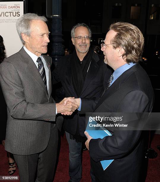 Producer/director Clint Eastwood , Jon Avnet and AFI president and CEO Bob Gazzale arrive at the premiere of Warner Bros. Pictures' and Spyglass...