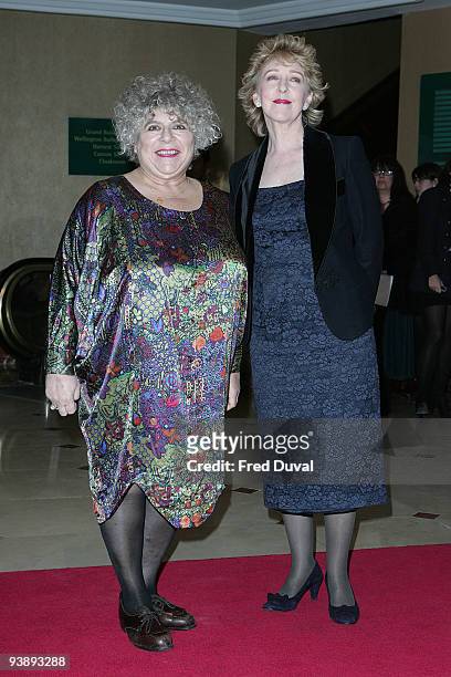 Miriam Margolyes and Patricia Hodge attends the Women In Film And TV Awards at London Hilton on December 4, 2009 in London, England.