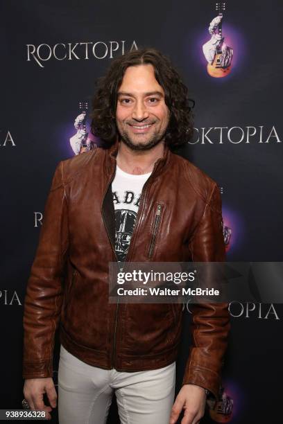 Constantine Maroulis attending the Broadway Opening Night Performance of "Rocktopia" at The Broadway Theatre on March 27, 2018 in New York City.