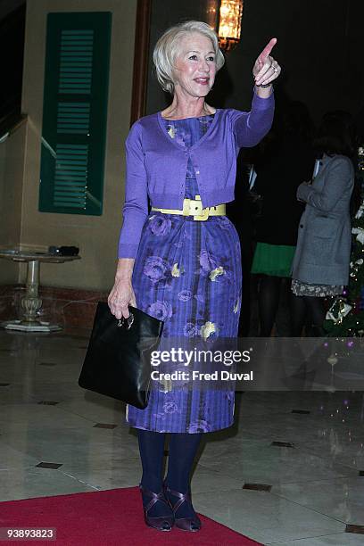 Dame Helen Mirren attends the Women In Film And TV Awards at London Hilton on December 4, 2009 in London, England.