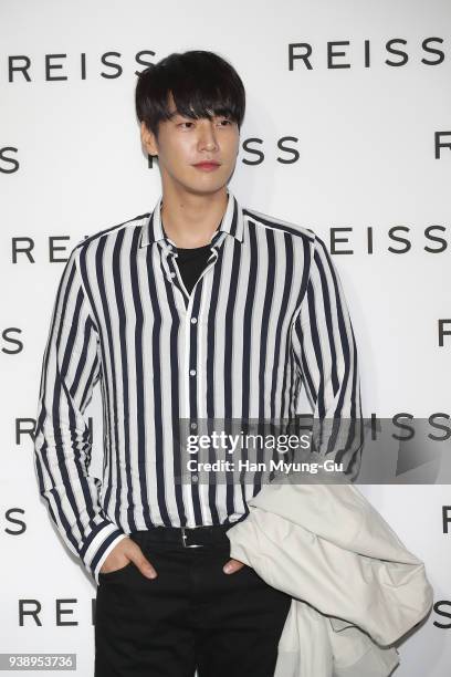 South Korean actor Kim Young-Kwang attends the photocall for 'REISS' Korea launch on March 27, 2018 in Seoul, South Korea.