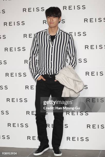 South Korean actor Kim Young-Kwang attends the photocall for 'REISS' Korea launch on March 27, 2018 in Seoul, South Korea.