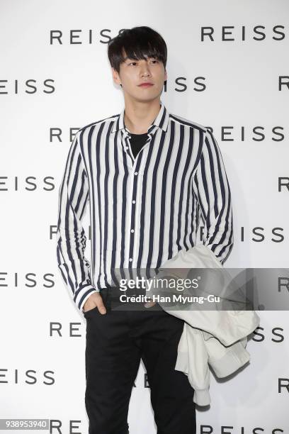 South Korean actor Kim Young-Kwang attends the photocall for 'REISS' Korea launch on March 27, 2018 in Seoul, South Korea.