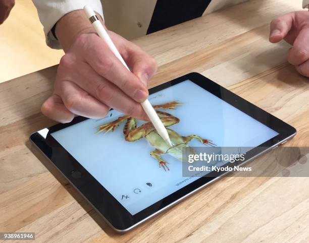 Apple Inc. Introduces the new iPad with Apple Pencil support at an event in Chicago, Illinois, on March 27, 2018. ==Kyodo