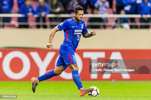 Fredy Guarin of Shanghai Shenhua FC in action during the AFC Champions League 2018 Group H match between Shanghai Shenhua vs Suwon Samsung Bluewings...