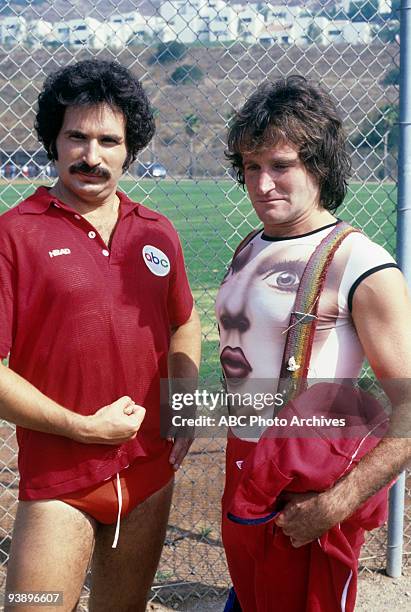 Walt Disney Television via Getty Images SPECIAL - "Battle of the Network Stars" - 11/18/78, Gabe Kaplan, Robin Williams on the Walt Disney Television...