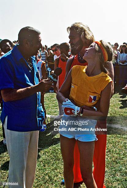 Walt Disney Television via Getty Images SPECIAL - "Battle of the Network Stars" - 11/4/77, Howard Cosell, Dan Haggerty, Michelle Philips on the Walt...