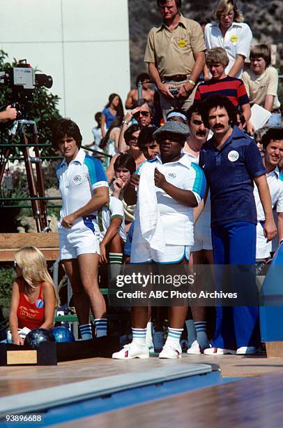 Walt Disney Television via Getty Images SPECIAL - "Battle of the Network Stars" - 11/4/77, Chris Derose, Fred Berry, Gabe Kaplan, Billy Crystal on...