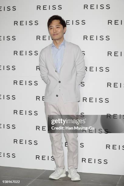 South Korean actor Jin Goo attends the photocall for 'REISS' Korea launch on March 27, 2018 in Seoul, South Korea.