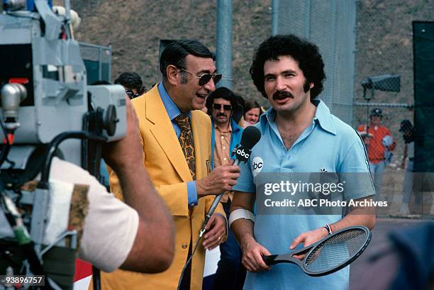 Walt Disney Television via Getty Images SPECIAL - "Battle of the Network Stars" - 11/13/76, Howard Cosell, Gabe Kaplan on the Walt Disney Television...